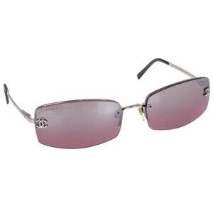 Chanel Sunglasses Eyewear Purple Rhinestone Small Good 56□16 155319